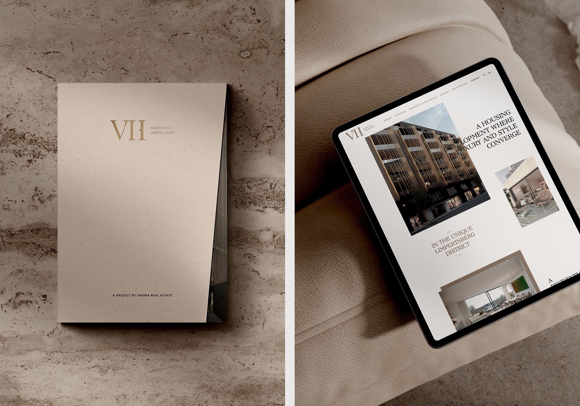 brochure en website voor Unibra VH